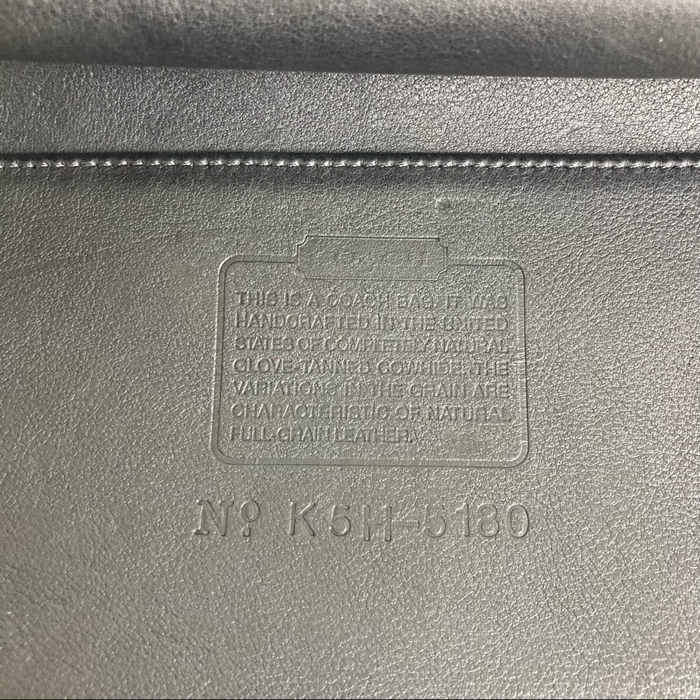 Coach Black Leather Messenger Bag with Gold Hardware - Picture 9 of 9
